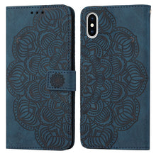 Load image into Gallery viewer, Mandala Embossed Flip Leather Phone Case, For iPhone 11 Pro Max, For iPhone X / XS, For iPhone XR, For iPhone XS Max, For iPhone SE 2022 / 2020 / 8 / 7, For iPhone 7 Plus / 8 Plus