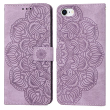 Load image into Gallery viewer, Mandala Embossed Flip Leather Phone Case, For iPhone 11 Pro Max, For iPhone X / XS, For iPhone XR, For iPhone XS Max, For iPhone SE 2022 / 2020 / 8 / 7, For iPhone 7 Plus / 8 Plus