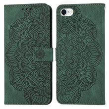 Load image into Gallery viewer, Mandala Embossed Flip Leather Phone Case, For iPhone 11 Pro Max, For iPhone X / XS, For iPhone XR, For iPhone XS Max, For iPhone SE 2022 / 2020 / 8 / 7, For iPhone 7 Plus / 8 Plus