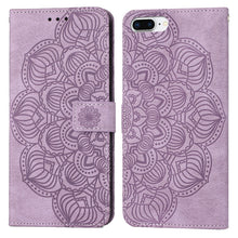 Load image into Gallery viewer, Mandala Embossed Flip Leather Phone Case, For iPhone 11 Pro Max, For iPhone X / XS, For iPhone XR, For iPhone XS Max, For iPhone SE 2022 / 2020 / 8 / 7, For iPhone 7 Plus / 8 Plus