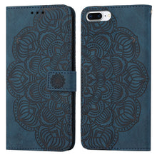 Load image into Gallery viewer, Mandala Embossed Flip Leather Phone Case, For iPhone 11 Pro Max, For iPhone X / XS, For iPhone XR, For iPhone XS Max, For iPhone SE 2022 / 2020 / 8 / 7, For iPhone 7 Plus / 8 Plus