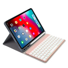 Load image into Gallery viewer, RK11A Backlight TPU Multi Color Light Bluetooth Keyboard Horizontal Flip Leather Case for iPad Pro 11 2020 / 2018 with Holder &amp; Pen Slot