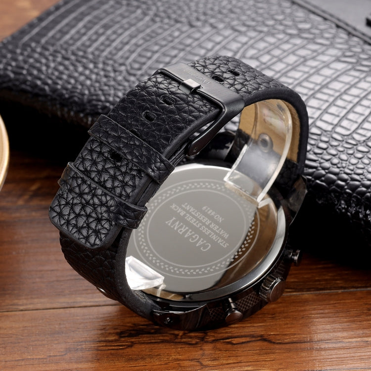 CAGARNY 6819 Multifunctional Dual Time Zone Quartz Business Sport Watch for Men