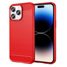 Load image into Gallery viewer, Brushed Texture Carbon Fiber TPU Phone Case, For iPhone 14, For iPhone 14 Pro, For iPhone 14 Pro Max, For iPhone 14 Plus