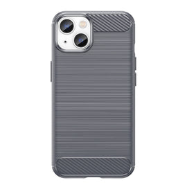 Brushed Texture Carbon Fiber TPU Phone Case, For iPhone 14, For iPhone 14 Pro, For iPhone 14 Pro Max, For iPhone 14 Plus