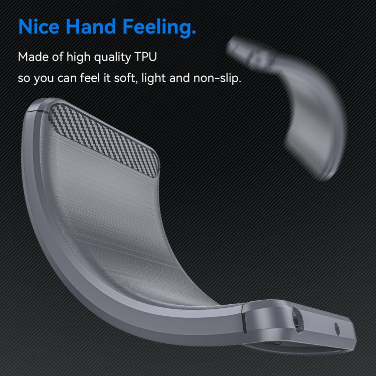 Brushed Texture Carbon Fiber TPU Phone Case, For iPhone 14, For iPhone 14 Pro, For iPhone 14 Pro Max, For iPhone 14 Plus