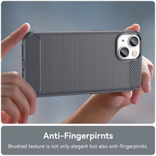 Load image into Gallery viewer, Brushed Texture Carbon Fiber TPU Phone Case, For iPhone 14, For iPhone 14 Pro, For iPhone 14 Pro Max, For iPhone 14 Plus