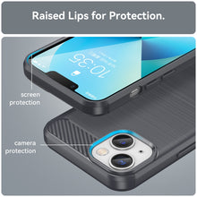 Load image into Gallery viewer, Brushed Texture Carbon Fiber TPU Phone Case, For iPhone 14, For iPhone 14 Pro, For iPhone 14 Pro Max, For iPhone 14 Plus