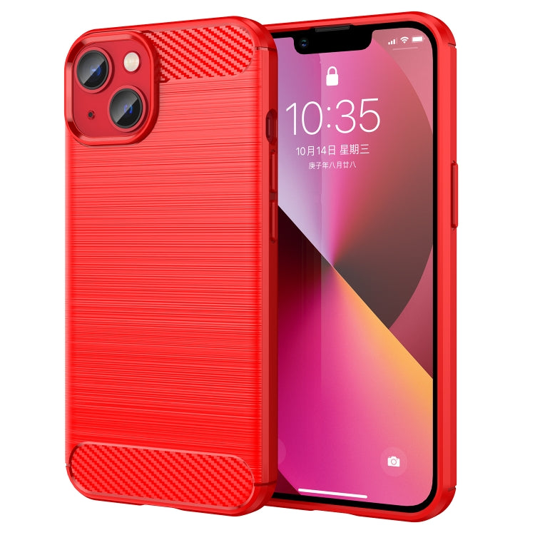 Brushed Texture Carbon Fiber TPU Phone Case, For iPhone 14, For iPhone 14 Pro, For iPhone 14 Pro Max, For iPhone 14 Plus
