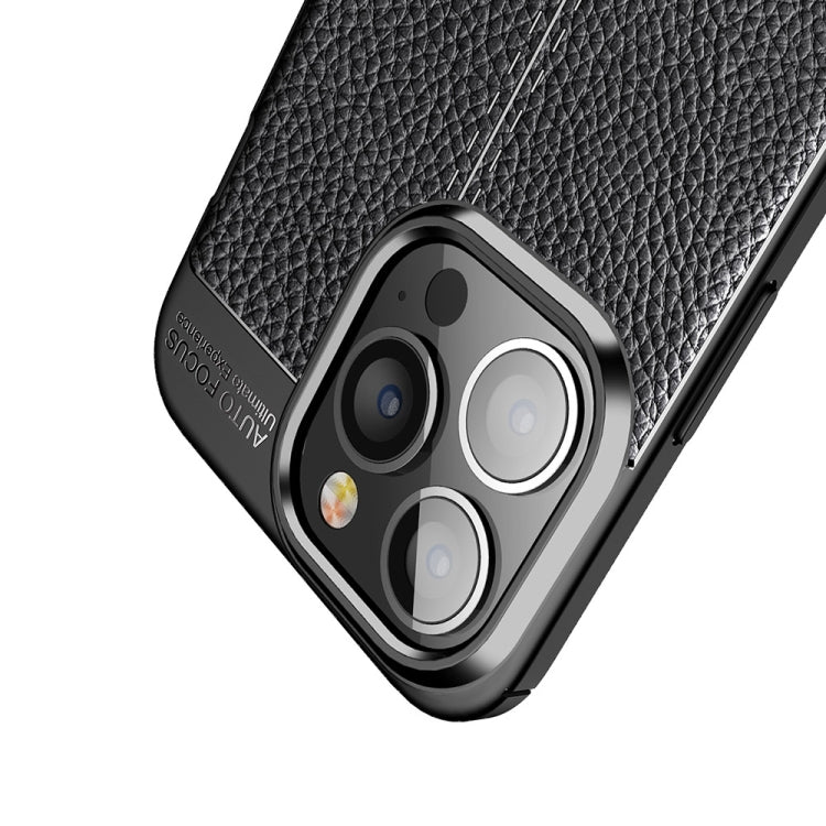 Litchi Texture TPU Phone Case, For iPhone 14 Pro, For iPhone 14 Pro Max, For iPhone 14 Plus