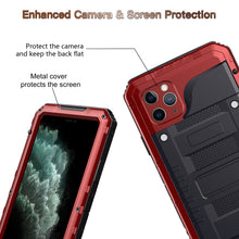 Load image into Gallery viewer, Dustproof Shockproof Waterproof Silicone + Metal Protective Case, For iPhone 11 Pro Max