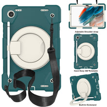 Load image into Gallery viewer, Silicone + PC Full Body Protection Tablet Case With Holder &amp; Strap, For Samsung Galaxy Tab A8 10.5 2021, For iPad 10.2 2019/10.2 2020/10.2 2021, For iPad 9.7 2018, For iPad Pro 11 2020/Pro 11 2018/Air 2020/Air 2022