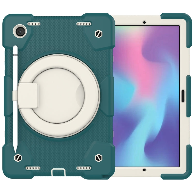 Silicone + PC Full Body Protection Tablet Case With Holder & Strap, For Samsung Galaxy Tab A8 10.5 2021, For iPad 10.2 2019/10.2 2020/10.2 2021, For iPad 9.7 2018, For iPad Pro 11 2020/Pro 11 2018/Air 2020/Air 2022