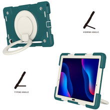 Load image into Gallery viewer, Silicone + PC Full Body Protection Tablet Case With Holder &amp; Strap, For Samsung Galaxy Tab A8 10.5 2021, For iPad 10.2 2019/10.2 2020/10.2 2021, For iPad 9.7 2018, For iPad Pro 11 2020/Pro 11 2018/Air 2020/Air 2022