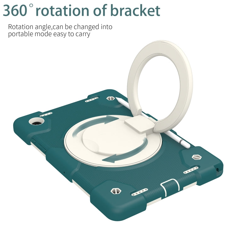 Silicone + PC Full Body Protection Tablet Case With Holder & Strap, For Samsung Galaxy Tab A8 10.5 2021, For iPad 10.2 2019/10.2 2020/10.2 2021, For iPad 9.7 2018, For iPad Pro 11 2020/Pro 11 2018/Air 2020/Air 2022