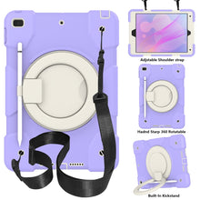 Load image into Gallery viewer, Silicone + PC Full Body Protection Tablet Case With Holder &amp; Strap, For Samsung Galaxy Tab A8 10.5 2021, For iPad 10.2 2019/10.2 2020/10.2 2021, For iPad 9.7 2018, For iPad Pro 11 2020/Pro 11 2018/Air 2020/Air 2022