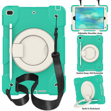 Load image into Gallery viewer, Silicone + PC Full Body Protection Tablet Case With Holder &amp; Strap, For Samsung Galaxy Tab A8 10.5 2021, For iPad 10.2 2019/10.2 2020/10.2 2021, For iPad 9.7 2018, For iPad Pro 11 2020/Pro 11 2018/Air 2020/Air 2022