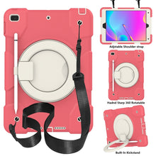 Load image into Gallery viewer, Silicone + PC Full Body Protection Tablet Case With Holder &amp; Strap, For Samsung Galaxy Tab A8 10.5 2021, For iPad 10.2 2019/10.2 2020/10.2 2021, For iPad 9.7 2018, For iPad Pro 11 2020/Pro 11 2018/Air 2020/Air 2022