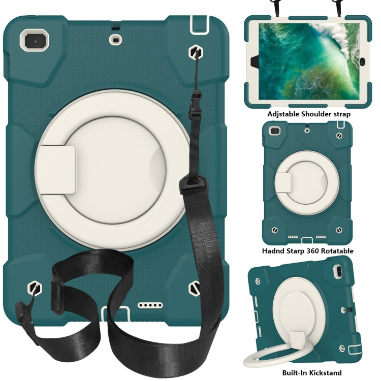 Silicone + PC Full Body Protection Tablet Case With Holder & Strap, For Samsung Galaxy Tab A8 10.5 2021, For iPad 10.2 2019/10.2 2020/10.2 2021, For iPad 9.7 2018, For iPad Pro 11 2020/Pro 11 2018/Air 2020/Air 2022