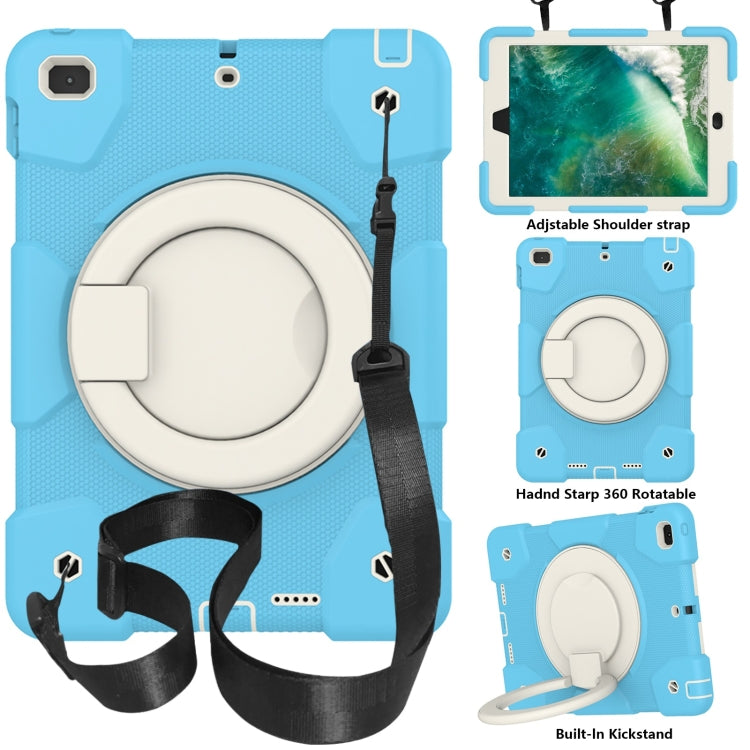 Silicone + PC Full Body Protection Tablet Case With Holder & Strap, For Samsung Galaxy Tab A8 10.5 2021, For iPad 10.2 2019/10.2 2020/10.2 2021, For iPad 9.7 2018, For iPad Pro 11 2020/Pro 11 2018/Air 2020/Air 2022