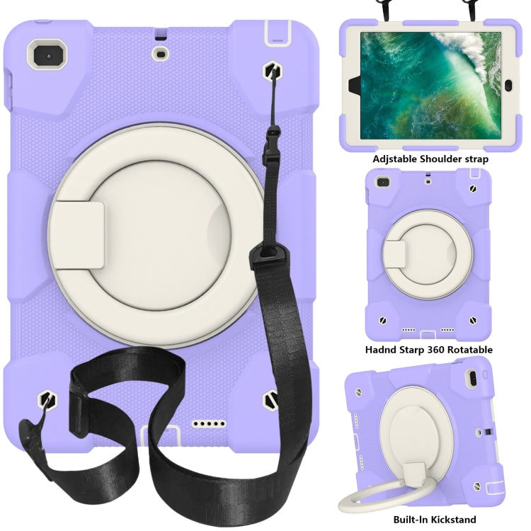 Silicone + PC Full Body Protection Tablet Case With Holder & Strap, For Samsung Galaxy Tab A8 10.5 2021, For iPad 10.2 2019/10.2 2020/10.2 2021, For iPad 9.7 2018, For iPad Pro 11 2020/Pro 11 2018/Air 2020/Air 2022