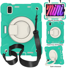 Load image into Gallery viewer, Silicone + PC Full Body Protection Tablet Case With Holder &amp; Strap, For iPad mini 2021, For iPad mini 4 2015/mini 2019, For Samsung Galaxy Tab A 8.0 2019