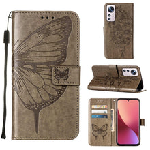 Load image into Gallery viewer, Embossed Butterfly Leather Phone Case, For Xiaomi 12 Lite, For Xiaomi Redmi Note 11T Pro, For Xiaomi Poco M4 5G