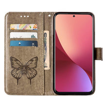 Load image into Gallery viewer, Embossed Butterfly Leather Phone Case, For Xiaomi 12 Lite, For Xiaomi Redmi Note 11T Pro, For Xiaomi Poco M4 5G