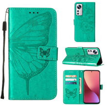 Load image into Gallery viewer, Embossed Butterfly Leather Phone Case, For Xiaomi 12 Lite, For Xiaomi Redmi Note 11T Pro, For Xiaomi Poco M4 5G