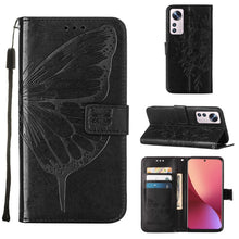 Load image into Gallery viewer, Embossed Butterfly Leather Phone Case, For Xiaomi 12 Lite, For Xiaomi Redmi Note 11T Pro, For Xiaomi Poco M4 5G