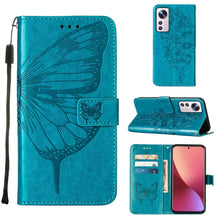 Load image into Gallery viewer, Embossed Butterfly Leather Phone Case, For Xiaomi 12 Lite, For Xiaomi Redmi Note 11T Pro, For Xiaomi Poco M4 5G