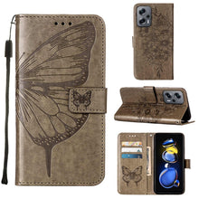 Load image into Gallery viewer, Embossed Butterfly Leather Phone Case, For Xiaomi 12 Lite, For Xiaomi Redmi Note 11T Pro, For Xiaomi Poco M4 5G