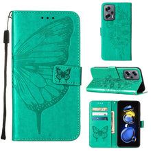 Load image into Gallery viewer, Embossed Butterfly Leather Phone Case, For Xiaomi 12 Lite, For Xiaomi Redmi Note 11T Pro, For Xiaomi Poco M4 5G