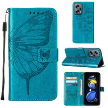 Load image into Gallery viewer, Embossed Butterfly Leather Phone Case, For Xiaomi 12 Lite, For Xiaomi Redmi Note 11T Pro, For Xiaomi Poco M4 5G