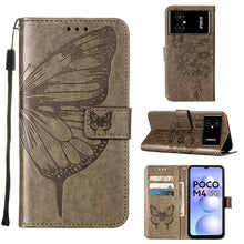 Load image into Gallery viewer, Embossed Butterfly Leather Phone Case, For Xiaomi 12 Lite, For Xiaomi Redmi Note 11T Pro, For Xiaomi Poco M4 5G