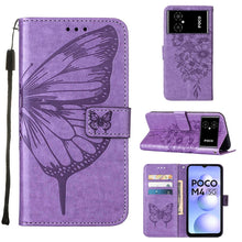 Load image into Gallery viewer, Embossed Butterfly Leather Phone Case, For Xiaomi 12 Lite, For Xiaomi Redmi Note 11T Pro, For Xiaomi Poco M4 5G