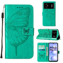 Load image into Gallery viewer, Embossed Butterfly Leather Phone Case, For Xiaomi 12 Lite, For Xiaomi Redmi Note 11T Pro, For Xiaomi Poco M4 5G