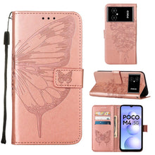 Load image into Gallery viewer, Embossed Butterfly Leather Phone Case, For Xiaomi 12 Lite, For Xiaomi Redmi Note 11T Pro, For Xiaomi Poco M4 5G