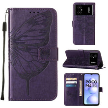 Load image into Gallery viewer, Embossed Butterfly Leather Phone Case, For Xiaomi 12 Lite, For Xiaomi Redmi Note 11T Pro, For Xiaomi Poco M4 5G