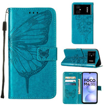 Load image into Gallery viewer, Embossed Butterfly Leather Phone Case, For Xiaomi 12 Lite, For Xiaomi Redmi Note 11T Pro, For Xiaomi Poco M4 5G