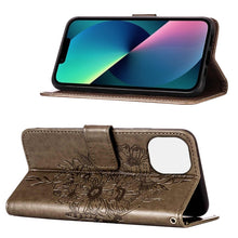 Load image into Gallery viewer, Embossed Butterfly Leather Phone Case, For iPhone 14, For iPhone 14 Plus, For iPhone 14 Pro, For iPhone 14 Pro Max