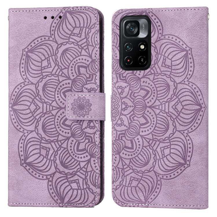 Mandala Embossed Flip Leather Phone Case, For Xiaomi Poco M4 Pro 5G, For Xiaomi Poco X3 NFC, For Xiaomi Poco X4 Pro 5G