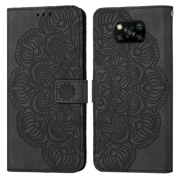 Mandala Embossed Flip Leather Phone Case, For Xiaomi Poco M4 Pro 5G, For Xiaomi Poco X3 NFC, For Xiaomi Poco X4 Pro 5G