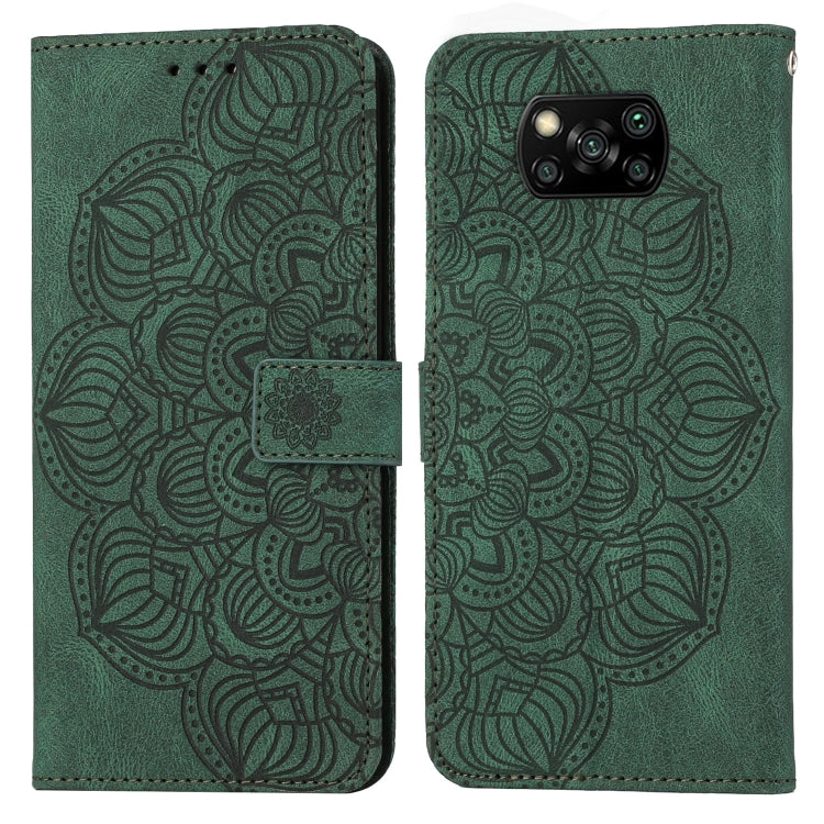 Mandala Embossed Flip Leather Phone Case, For Xiaomi Poco M4 Pro 5G, For Xiaomi Poco X3 NFC, For Xiaomi Poco X4 Pro 5G