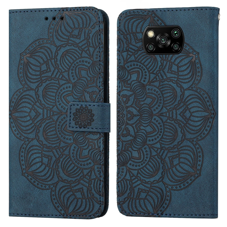 Mandala Embossed Flip Leather Phone Case, For Xiaomi Poco M4 Pro 5G, For Xiaomi Poco X3 NFC, For Xiaomi Poco X4 Pro 5G