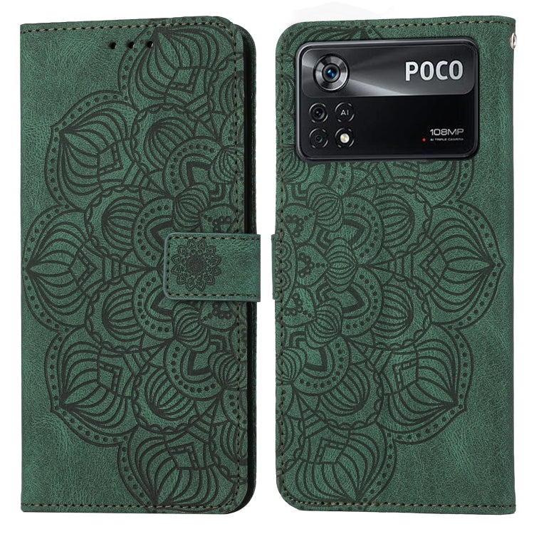 Mandala Embossed Flip Leather Phone Case, For Xiaomi Poco M4 Pro 5G, For Xiaomi Poco X3 NFC, For Xiaomi Poco X4 Pro 5G