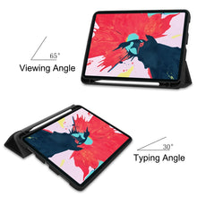 Load image into Gallery viewer, Custer Pattern TPU Smart Tablet Holster with Sleep Function &amp; Tri-Fold Bracket &amp; Pen Slot, For iPad Pro 11 inch 2020