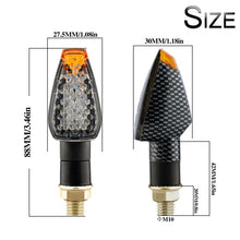 Load image into Gallery viewer, 2 PCS KC025 Motorcycle 14LED Turn Signal Light, KC025(Black Shell + Yellow Lens), KC025(Black Shell + Smoked Black Lenses), KC025(Black Shell + Transparent Black Lenses), KC025(Lattice Shell + Smoked Black Lenses)                                       ...