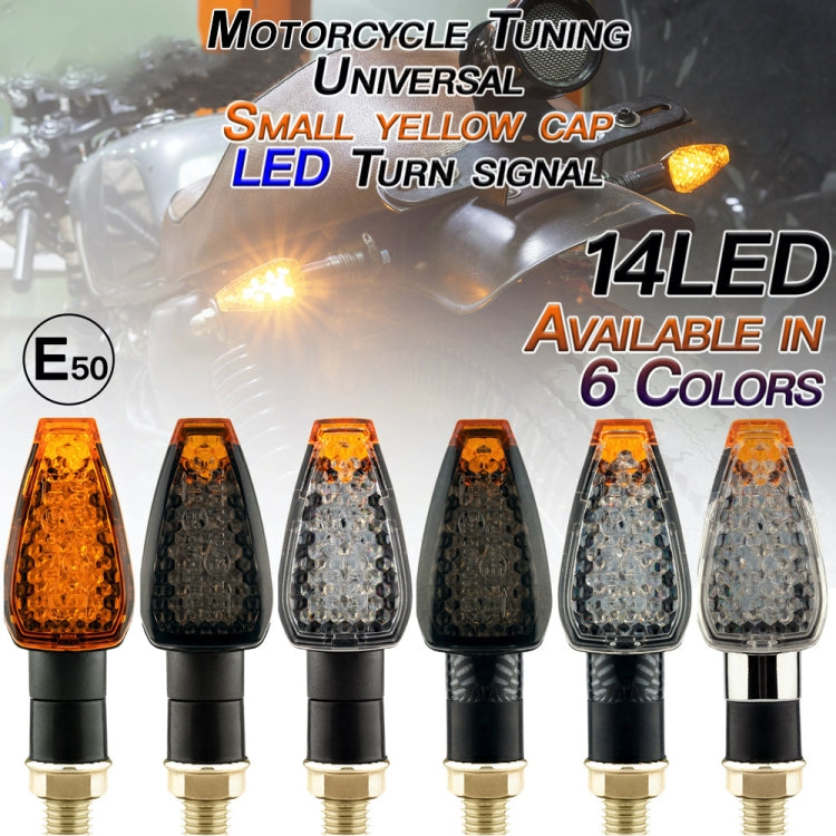 2 PCS KC025 Motorcycle 14LED Turn Signal Light, KC025(Black Shell + Yellow Lens), KC025(Black Shell + Smoked Black Lenses), KC025(Black Shell + Transparent Black Lenses), KC025(Lattice Shell + Smoked Black Lenses)                                       ...