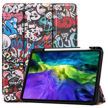 Load image into Gallery viewer, Painted TPU Smart Tablet Holster With Sleep Function &amp; Tri-Fold Bracket &amp; Pen Slot, For iPad Pro 11 inch 2020